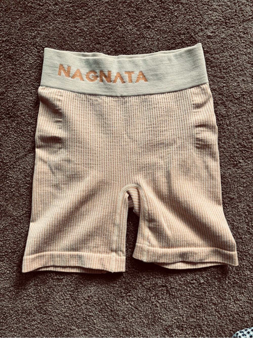 Nagnata Ribbed Shorts in light yellow